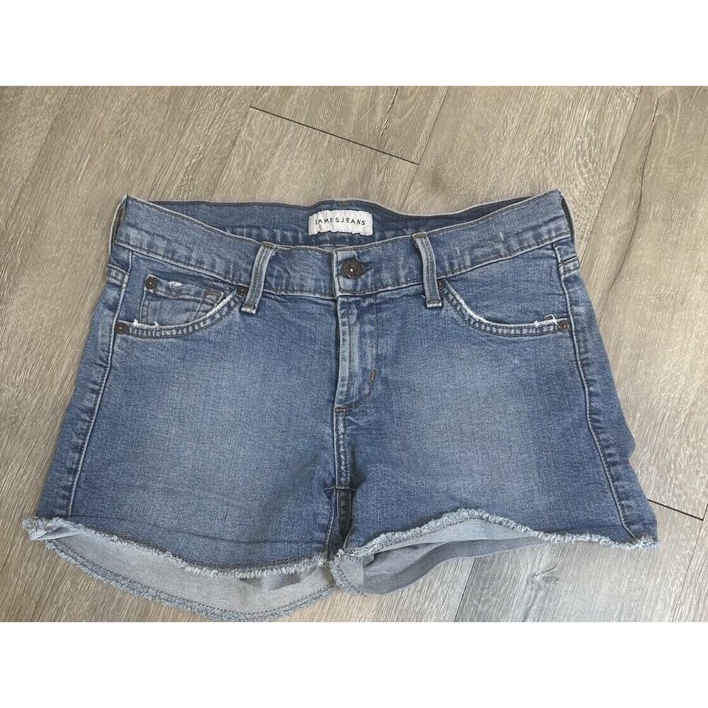 Women’s James Jean Shorty Cut Off Light Wash Denim Shorts Size 24‎